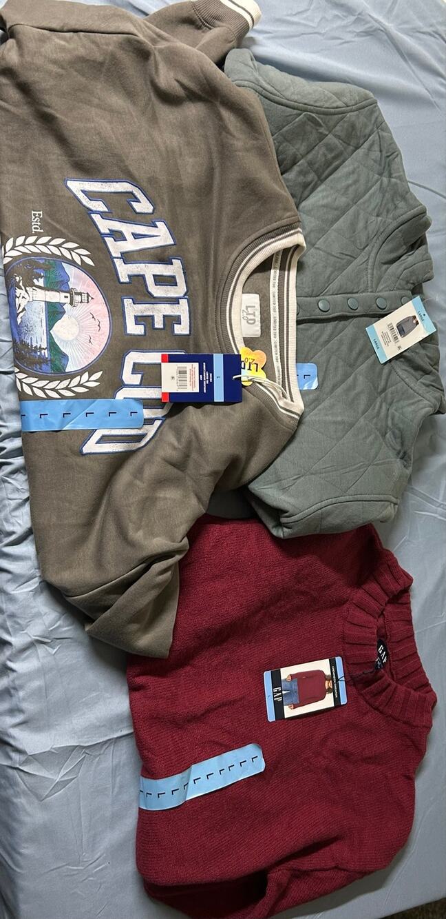 Women's Autumn Sweater Lot 3pc GAP Lands' End Cape Cod Bundle L NWT (WCB10)